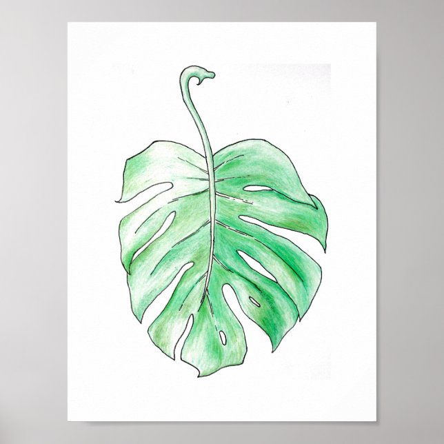Affiches Disposition ensoleillée : Feuille de palme (Devant)