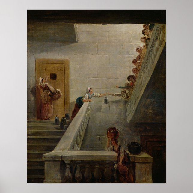 Affiches Distribution de lait à la prison St. Lazare, 1794 (Devant)