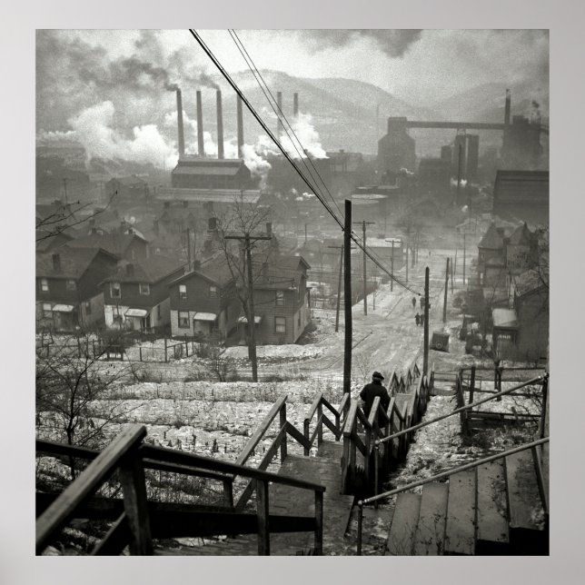 Affiches DISTRICT MILL de 1940 PITTSBURGH (Devant)