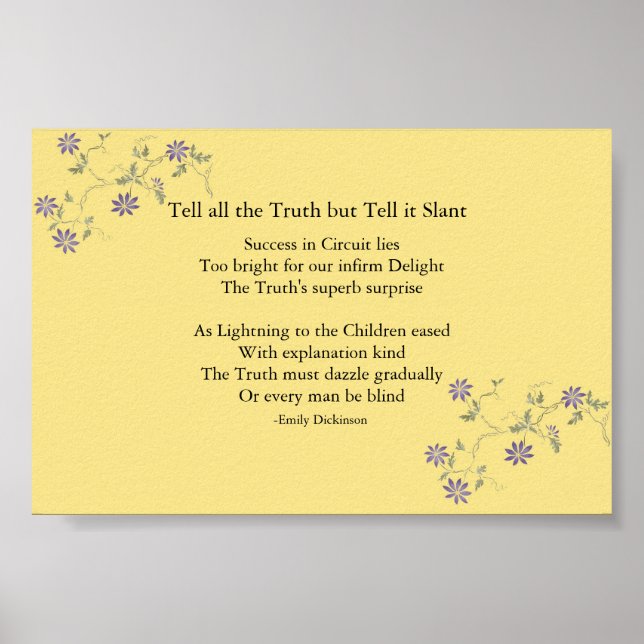 Affiches Dites toute la vérité, mais dites-le mince (Devant)