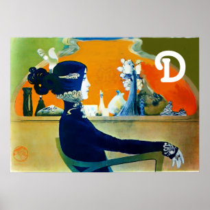 Affiches DIVA EN BLEU / Beauté,Cheveux,Mode Monogramme