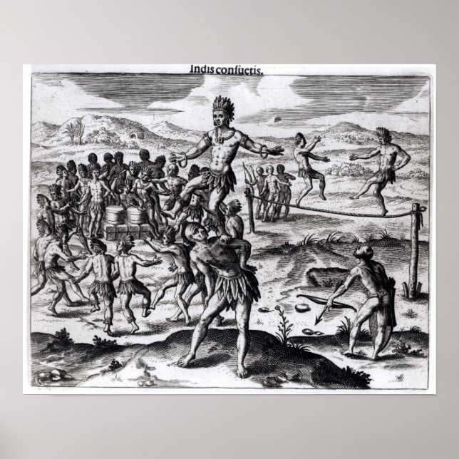 Affiches Divers jeux indiens, de 'Americae' (Devant)