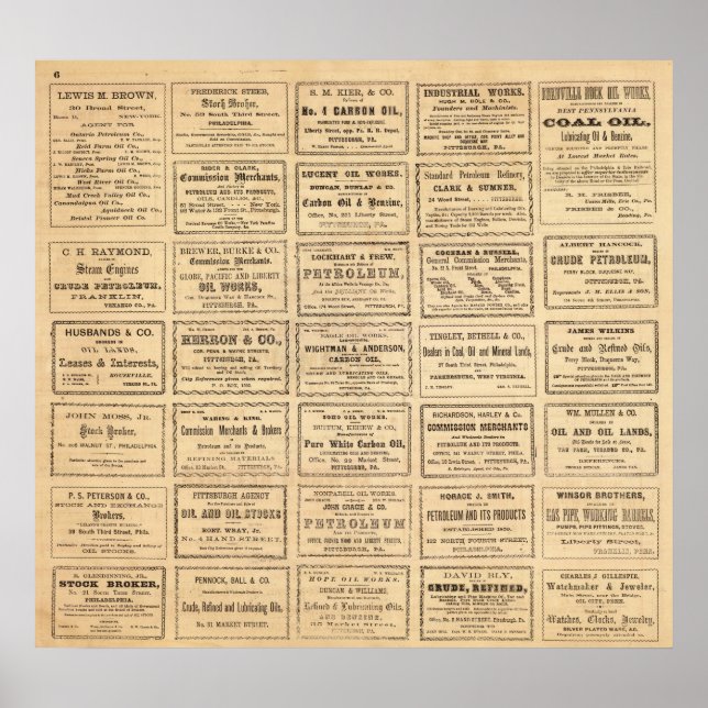 Affiches Diverses publicités pétrolières (Devant)