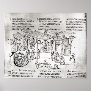 Affiches Diverses scènes illustrant un psaume