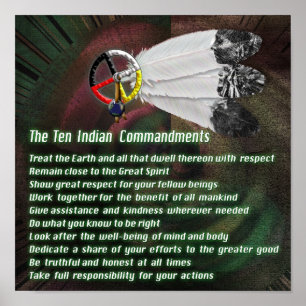 Affiches Dix commandements indiens