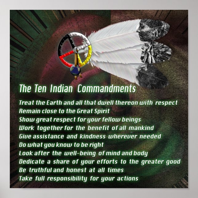 Affiches Dix commandements indiens (Devant)