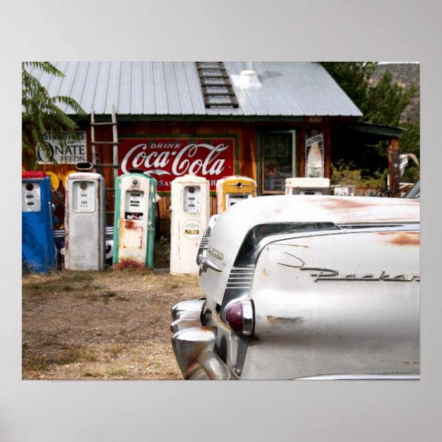 Affiches Dixon, Nouveau-Mexique, États-Unis. Voiture Vintag (Devant)