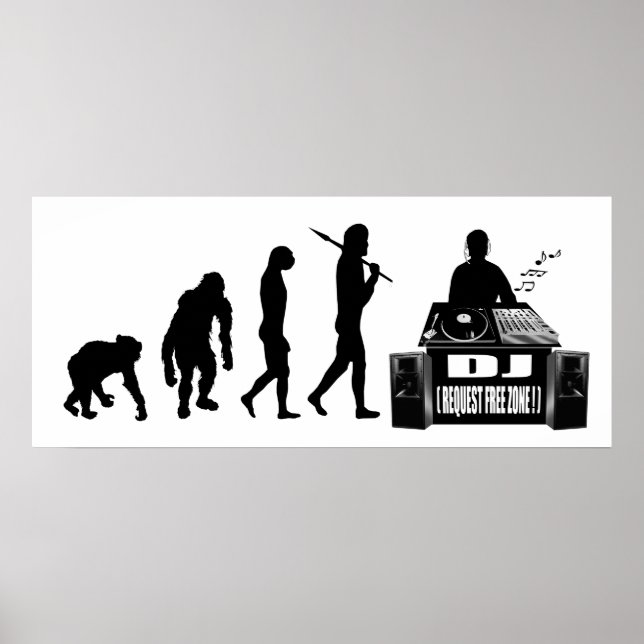 Affiches DJ et les amateurs de vinyle de MC engrenages DJ D (Devant)