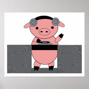 Affiches DJ Piggy Pig