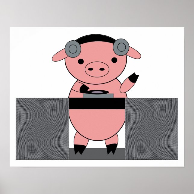 Affiches DJ Piggy Pig (Devant)