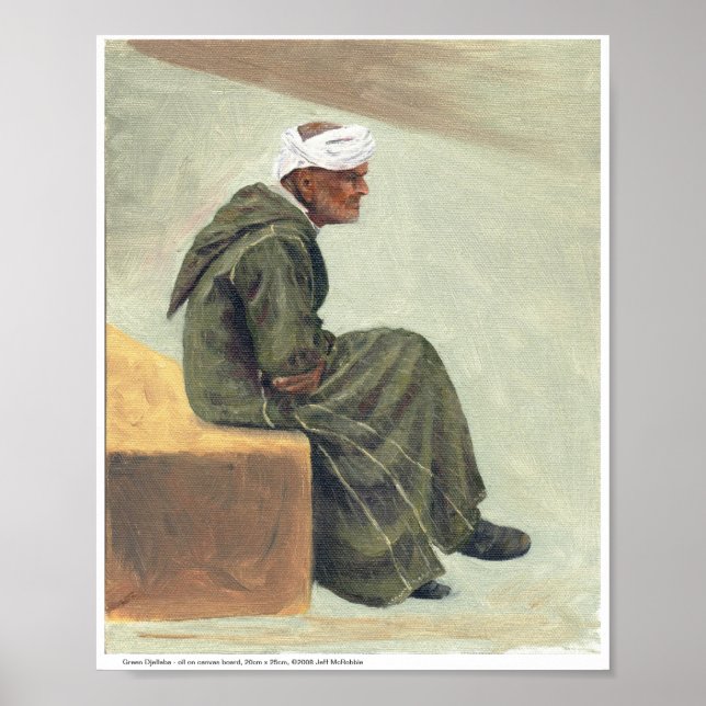 Affiches Djellaba vert (Devant)