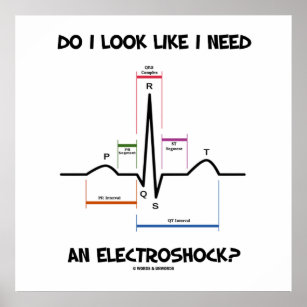 Affiches Do I Look Like I Need An Electroshock ? ECG