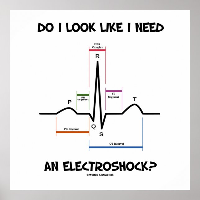 Affiches Do I Look Like I Need An Electroshock ? ECG (Devant)