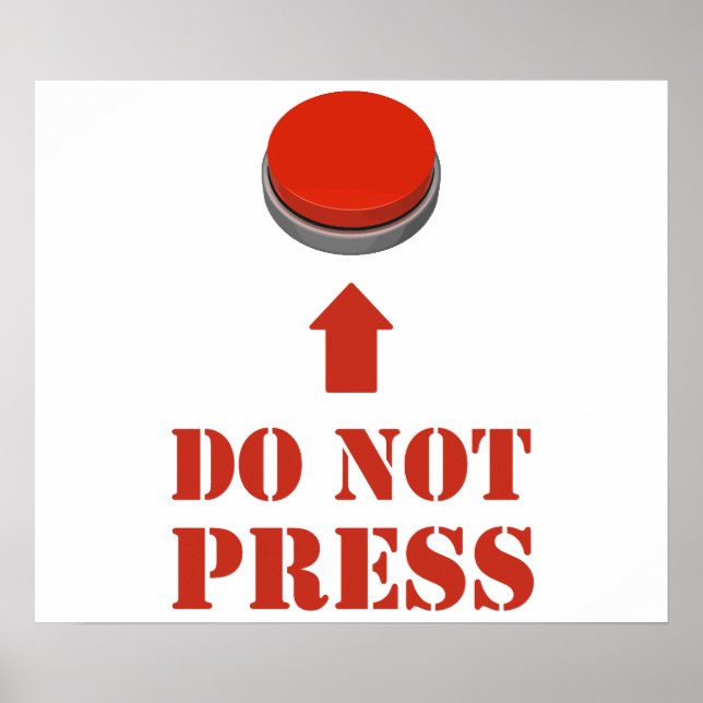Affiches Do Not Press the Red Button (Devant)