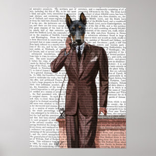Affiches Doberman on Phone