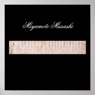 Affiches Document écrit par Miyamoto Musashi, c. Années 160