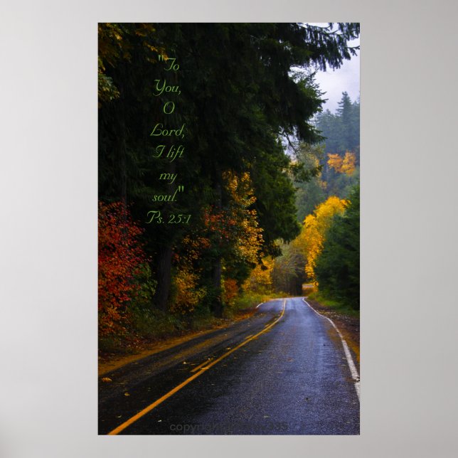 Affiches Dodge Road Splendor avec verset Écriture (Devant)