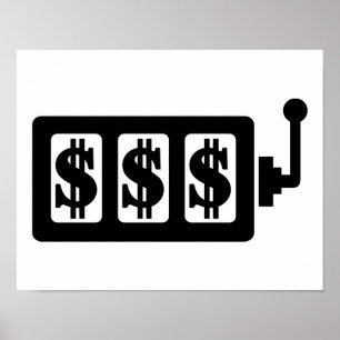 Affiches dollar de machine à sous