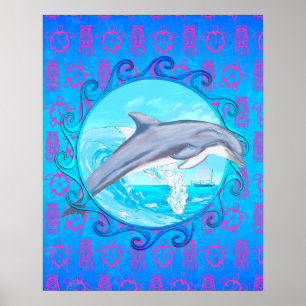 Affiches Dolphin Maori Sun