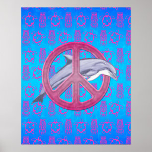 Affiches Dolphin rose de paix