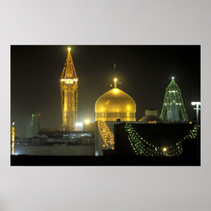Affiches Dôme doré du Complexe Sanctuaire Imam Reza à