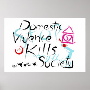 Affiches Domestic Violence Kills Society