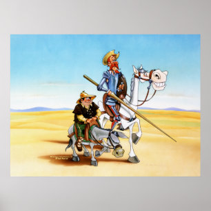 AFFICHES DON DON QUICHOTTE ET SANCHO - COPIE DE TOILE