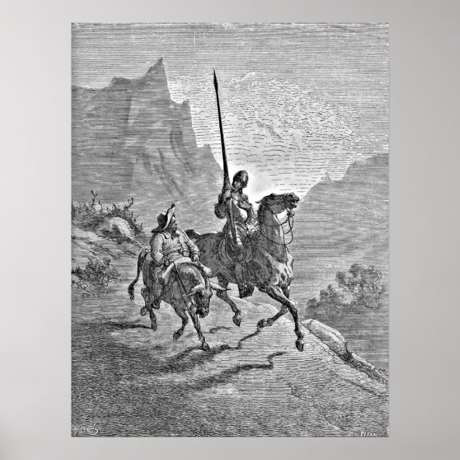 Affiches Don Quichotte et Sancho Panza (Devant)