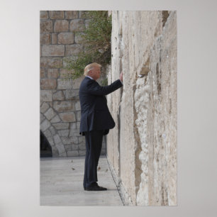 Affiches Donald Trump place la note dans le mur occidental