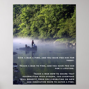 Affiches Donnez à un homme un poisson