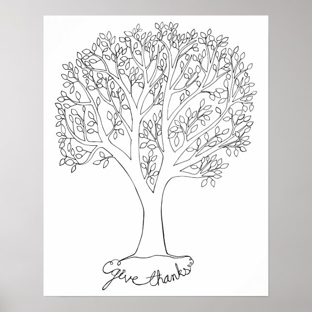 Affiches Donnez un arbre Merci (Devant)