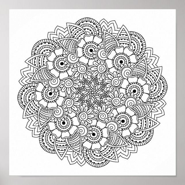 Affiches Doodle de conception ronde 2 (Devant)