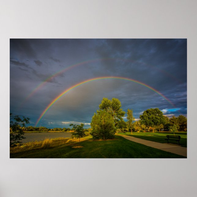 Affiches Double arc-en-ciel (Devant)