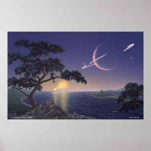 Affiches Double coucher du soleil