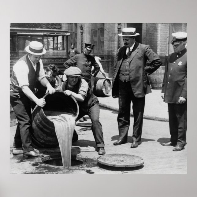 Affiches DOUBLE D'ÉGOUT DE L'INTERDICTION BIÈRE c. 1925 (Devant)