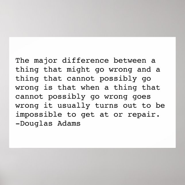 Affiches Douglas Adams (Devant)