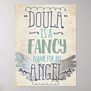 Affiches Doula est un ange