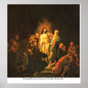 Affiches Douter de Thomas par Harmensz Van Rijn Rembrandt