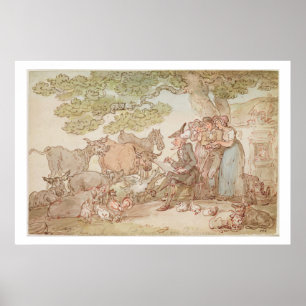 Affiches Dr. Syntax esquissant après nature