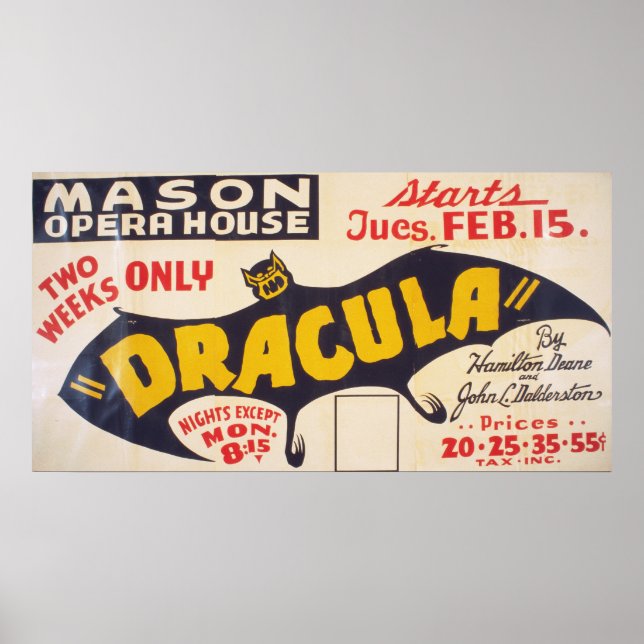 Affiches Dracula par Hamilton Deane (Devant)