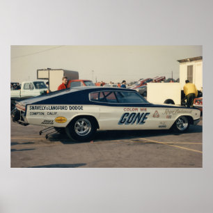 Affiches Drag vintage - 66 Dodge Charger Funny Car