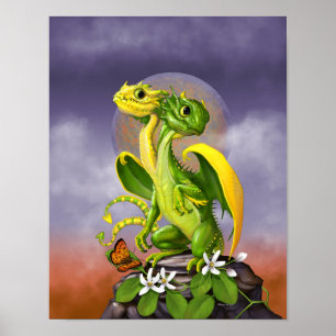 Affiches Dragon 11x14 de chaux de citron (4x6 et se lèvent)