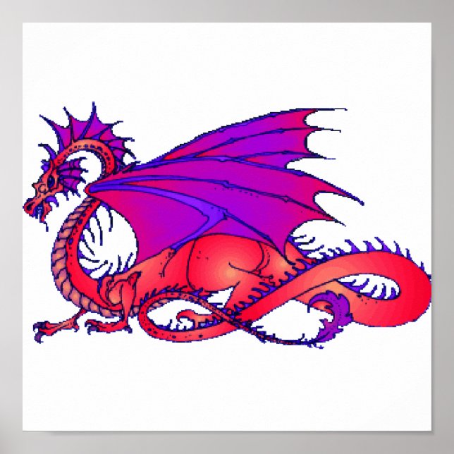 Affiches Dragon arc-en-ciel (Devant)