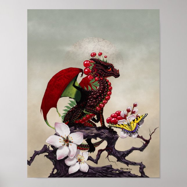 Affiches Dragon cerise 11x14 (4x6 et plus) (Devant)