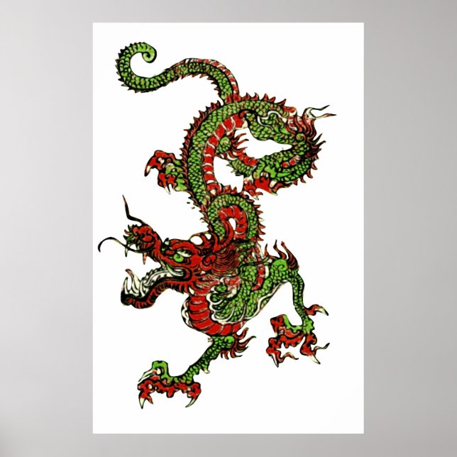 Affiches Dragon chinois (Devant)