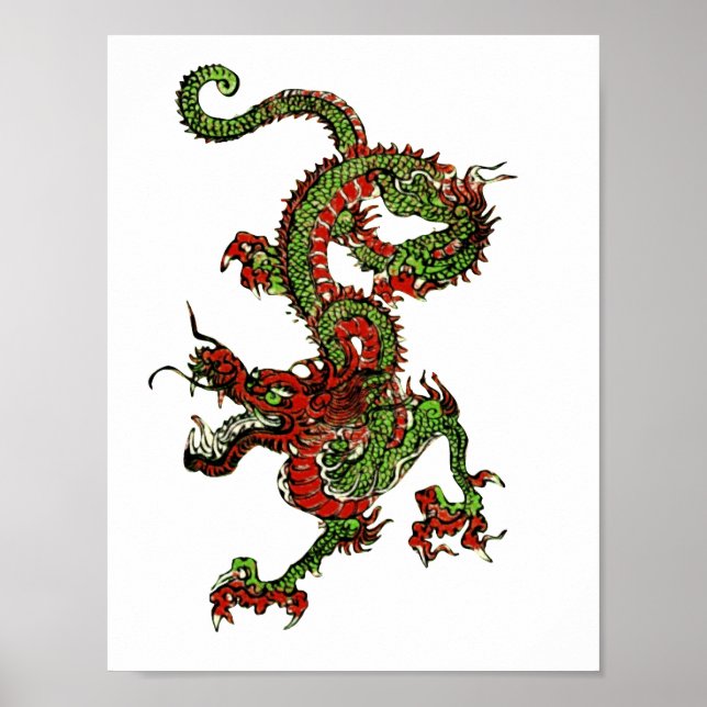 Affiches Dragon chinois (Devant)