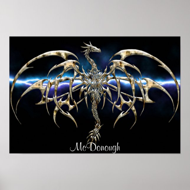 Affiches Dragon de bronze sur Ciel de foudre (Devant)