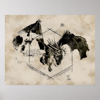 Affiches Dragon de Queue de Corne Hongrois