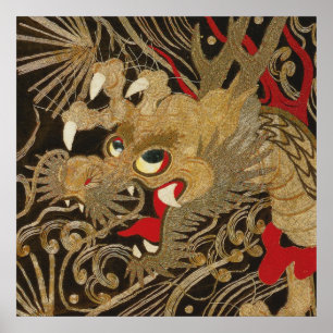 Affiches Dragon japonais vintage