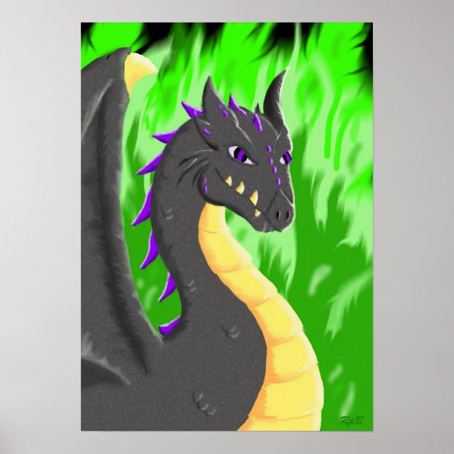 Affiches Dragon noir (Devant)